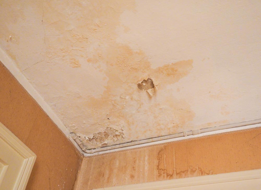 Water-stained ceiling restoration Hendersonville, NC